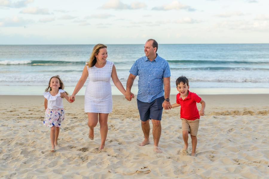 Noosa Beach Family Photography Sunset Session